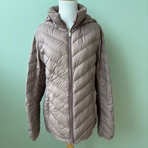 London Fog Quilted Puffer Down Feather Winter Jacket Coat Wmn’s Sz M
